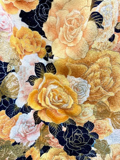 オレンジ　振袖　成人式　パーティー