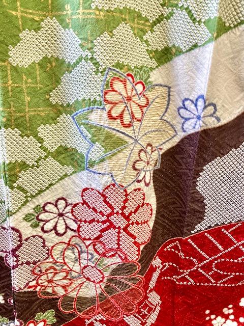 振袖　成人式　赤　絞り　パーティー