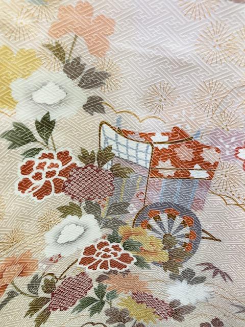 訪問着　正絹　京友禅　ベージュ　七五三　入学式　結婚披露宴